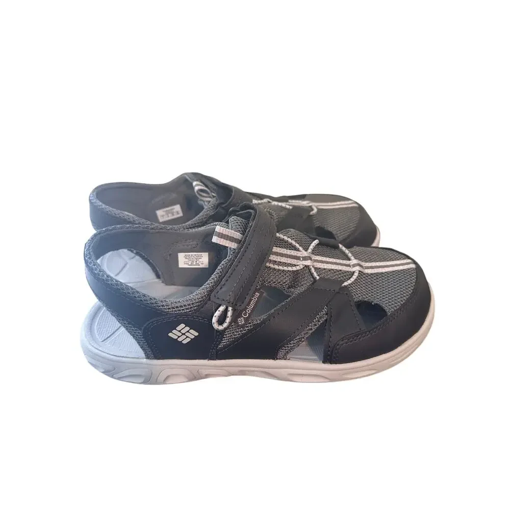 Columbia Youth Boys Sandals 7 Gray Water Resistant Boating Hiking Fishing Shoes